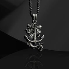 "Mermaid Siren Charm Oxidized Silver Necklace, Anchor Mermaid Pendant, Mermaid Jewelry Necklace, Siren Jewelry Special Gift For Girlfriend Sirens are sea nymphs in Greek Mythology, who seduce sailors with their magical songs that they sing with their beauty and impressive voice, drag their ships directly to the rocks where the Sirens live, and thus seduce the sailors and trap them. The famous poet of ancient times, Homer, mentioned the legend of the sirens in his most famous epic, Odysseus. Acco Epic Odysseus, Sage Ideas, Siren Jewelry, Twst Oc, Special Gift For Girlfriend, Mermaid Siren, Oxidized Silver Necklace, Mermaid Pendant, Mermaid Jewelry