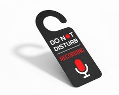 a door hanger with the words don't disturb on air printed on it