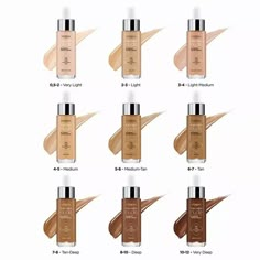 Loreal Foundation Shades, Loreal Foundation, Loreal Paris True Match, Tinted Serum, True Match Foundation, Loreal True Match, Dusky Skin, Hair Color Brands, Skincare Serum