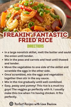 a recipe for fried rice with shrimp and vegetables