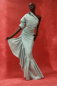 DEVLIN TOP — HELLESSY Ruffled Long Skirt, Cotton Maxi Skirts, Cotton Maxi, Moda Operandi, Look Fashion, Pretty Dresses, African Fashion, Classy Outfits, Stretch Cotton