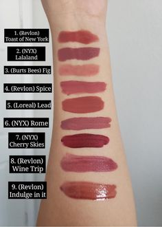 Shades Of Lipstick, Makeup And Beauty Blog, Pinterest Makeup, Olive Skin, Makeup Swatches