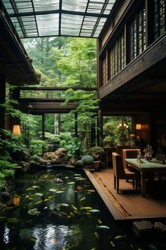 Traditional Japanese House with an Indoor Pond and Skywell Designing A Garden, Japanese Elements, Japanese Inspired Home, Modern Japanese House, Garden From Scratch, Zen House, Japanese Home Design, Japanese Style House