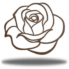 This rose bud metal wall art is constructed of 18 gauge steel on a fiber laser and then powder coated to give this item a one of a kind, unique finish. Rosdorf Park Finish: Rust, Size: 24" H x 16.25" W x 0.0625" D | Rosdorf Park Rose Bud Coastal Metal Wall Décor 24.0 H x 16.25 W x 0.0625 D in brownMetal in Rust | 24" H x 16.25" W x 0.0625" D | Wayfair | Home Decor فن الرسم بالمسامير, Rose Drawing Tattoo, Botanical Wall Decor, Rose Drawing, Roses Drawing, Rose Bud, Accent Wall Decor, Metal Wall Art Decor, Rose Tattoos