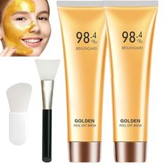 PRICES MAY VARY. 【 98.4% Golden Peel Off Mask】This Gold Foil Peel Off Mask to and make you a new.Gold Peel off Mask makes skin look brighter and more refined. 【Gold Peel-Off Facial Mask】Golden Peel Off Mask adsorbs impurities, penetrates deep into pores to leave your toned. Our Gold Foil Peel-Off Mask is small, easy to carry and does not take up space. Pamper your skin with luxurious spa treatments anytime, anywhere. [98.4% Gold mask] This 98.4% Gold Peeling Wrinkle Proof Facial Mask is integrat Peel Off Face Mask, Face Mask For Blackheads, Gold Face Mask, Mask Cream, Blackhead Mask, Repair Mask, Exfoliating Mask, Luxurious Spa, Gold Mask