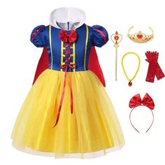 Snow White Fancy Dress, Snow White Dress Up, Snow White Princess Dress, Princess Costume Kids, Kids Puff, Snow White Dress, White Princess Dress, Snow White Dresses, Snow White Costume