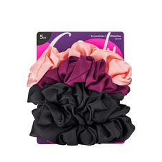 Goody® Ouchless® Satin Scrunchies Beauty, Hair Care, Hair Brushes, Combs, & Accessories Satin Hair Tie, Benefits Of Satin Scrunchies, Satin Hair Scrunchie, Purple Scrunchie Aesthetic, Black Satin Scrunchie, Hair Brush, Scrunchies, Hair Care, Satin