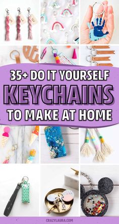 the words do it yourself keychains to make at home