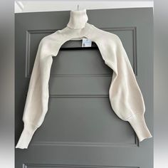 Nwt. Beige Color Bolero Turtleneck Sweater . One Size Fits All. Fitted Beige Cropped Sweater Chic Style, Trendy Fitted Cream Cropped Sweater, Cream One-size Top For Winter, One Size Cream Top For Winter, Beige One-size Tops For Fall, Light Blue Crop Top, Cottagecore Sweater, Bolero Sweater, White Turtleneck Sweater