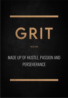 a black and gold cover with the words grit on it