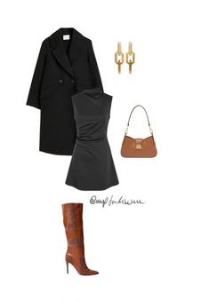 If you’re looking for an outfit that’s classy and will keep you warm this one’s for you. The combination of a long coat and boots should keep you fairly warm. But you can always add extra layers if necessaryyy! 🍂 #chic #elegant #warmcolors #outfitidea Warm Outfit, Long Coat, Warm Colors, Outfit Ideas, Boots