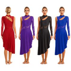 Find ideas๏ฟฝand inspiration for Women Lyrical Lace Mesh Side Split Dance Dress Latin Tango Contemporary Costume, women's dresses Contemporary Dance Dress, Contemporary Dance Costumes, Side Split Dress, Modern Costumes, Contemporary Costumes, Dress High Low, Women's Swimsuit, Feeling Well, Performance Costume