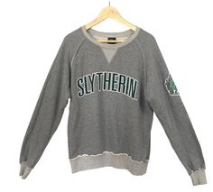 Universal Studios Harry Potter Slytherin Pullover Sweatshirt Size XS-S Gray NEW