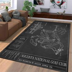 the rug is designed to look like an architectural drawing