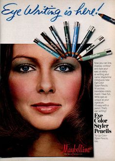 70’s Makeup, Sixties Makeup, Vintage Seventeen Magazine, Seventeen Magazine Fashion, Skincare Ads, Just Seventeen, Maybelline Cosmetics, 70s Makeup, 80s Makeup