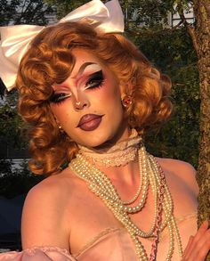 Belle Makeup, Drag Wigs, Drag Queen Outfits, Drag Queen Makeup, Eye Makeup Styles, Pride Makeup