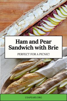 ham and pear sandwich with brie perfect for a picnic