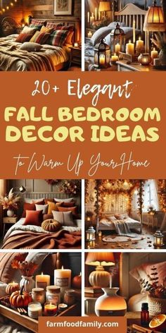 an image of fall bedroom decor ideas