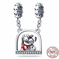 an image of a charm with a cartoon character on it and the words 925