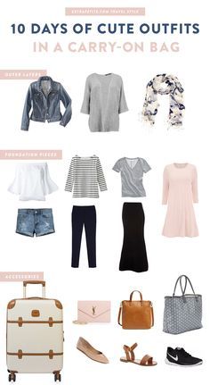 the 10 days of cute outfits in a carry on bag