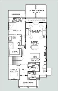 the floor plan for a two story house