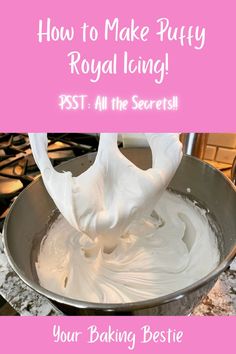 How to make puffy royal icing Icing For Flooding Cookies, Puffy Royal Icing, Flooding Icing Recipe, Recipe For Royal Icing, Best Royal Icing, Royal Frosting, Royal Icing Cookies Recipe