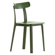 a green chair on a white background