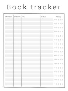 a book tracker is shown with the title