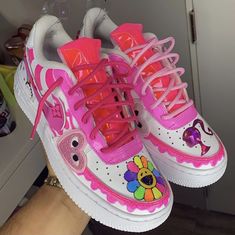 Air Force 1 Ideas, Custom Air Force 1 Ideas, Shoes Y2k, Y2k Outfit Ideas, Y2k Shoes, Custom Air Force 1, 2000s Fashion Outfits