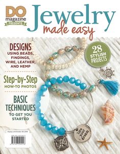 This special issue of DO Magazine shows you how to make your own stunning jewelry in a variety of mediums--beads, findings, wire, hemp, and leather. DO Jewelry Made Easy features 28 stylish projects from some of today's top jewelry designers. Each easy to-make project includes step-by-step instructions, lists of tools and materials, and color photos. Many are on a beginner level and easy enough to complete in just an hour or two. Inside these pages you'll find trendy tassel necklaces, earrings f Making Magazine, Beaded Wedding Jewelry, Catalog Request, Jewelry By Brand, Jewelry Magazine, Easy Jewelry, Easy Design, Fun Bracelet, Grocery Coupons