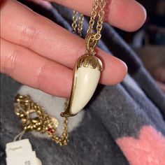 Tag Says Semi Precious Stone. Never Worn, Brand New With Tags. Chic Cream Jewelry For Gifts, Chic Cream Jewelry For Gift, Sculptural Necklace, Cowgirl Necklaces, Pearl Lariat Necklace, Pearl Lariat, Leather Jewels, Blue Statement Necklace, Sunflower Pendant