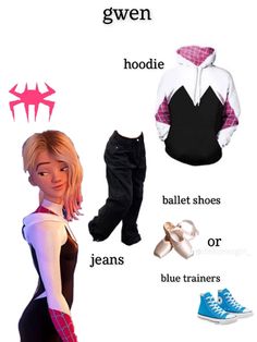 Gwen Stacy Spiderverse Costume, Gwen Spiderverse Costume, Gwen Stacy Costume, Gwen Spiderman, Cute Party Outfits, Percy Jackson Comics, Halloween Group, Halloween Costumes Ideas