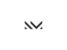 the letter m is made up of two intersecting lines, and it appears to be black