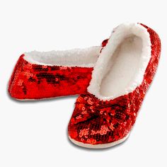 Snoozies Ballerina Bling Metallic Shine Women Slippers | Sequin House Slippers For Women | Slipper Socks With Grippers For Women | Cute Slippers For Women - Size Medium 7-8. Red Ballerinas, Gold Slippers, Sequin Slippers, Ruby Red Slippers, Soft Sole Slippers, Pink Monkeys, Red Slippers, Ballerina Slippers, Ruby Slippers