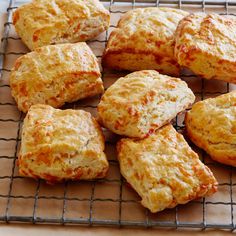 some biscuits are cooling on a wire rack