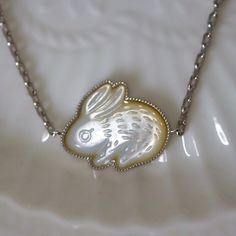 Mother of Pearl Bunny Necklace. Pet Jewelry. Rabbit Owner Gift - Etsy Bunny Owner, Rabbit Necklace, Rabbit Jewelry, Bunny Necklace, Rabbit Necklaces, Pet Jewelry, Rabbit Pendant, Easter Earrings, Mother Of Pearl Necklace