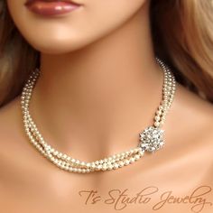 Hey, I found this really awesome Etsy listing at https://www.etsy.com/listing/60952134/3-strand-pearl-bridal-necklace-with Exquisite Pearl Necklace With Elegant Design For Wedding, Exquisite Pearl White Wedding Necklace, Exquisite Bridal Necklace With Elegant Design For Wedding, Exquisite Pearl Wedding Necklace, Exquisite Silver Pearl Necklace For Wedding, Jewelry Necklace Simple, Bridal Cuff, Bridal Pearl Necklace, Bridal Choker