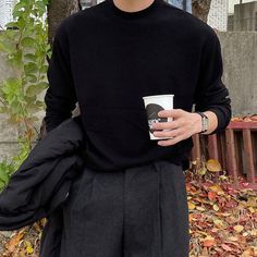 menswear 
Men's fashion 
Men's sweater 
Men's Style 
Men's black sweater 
streetwear 
outwear 
rich men Style 
rich Style Men's outfits 
full black men outfit Classy Outfits Men, Men Stylish Dress, Guys Clothing Styles, Mens Outfit Inspiration, Elegant Man, Cool Outfits For Men, Stylish Mens Outfits, Men Fashion Casual Outfits, 가을 패션