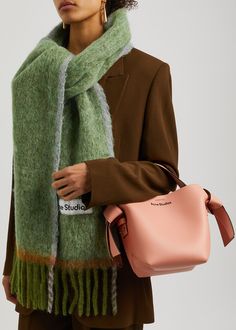 Find ACNE STUDIOS Vally Alpaca-blend Scarf on Editorialist. Info & Care Acne Studios alpaca-blend scarf Contrasting striped border, designer plaque, fringed trim 33% alpaca, 25% wool, 22% nylon, 20% mohair Dry clean; Size & Fit Width: 28cm Length: 250cm Acne Scarf, Mohair Scarf, Acne Shop, Cocktail Accessories, Newborn Essentials, Winter Essentials, Fringe Trim, Men's Beauty, Scarf Shawl