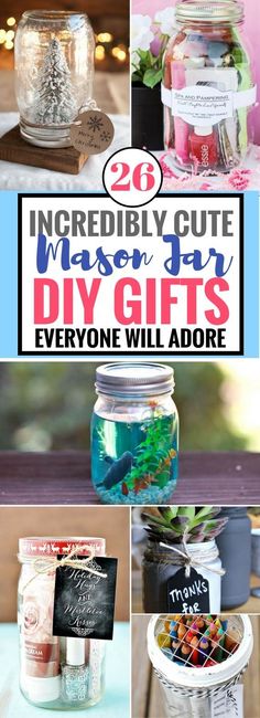 mason jar diy gifts that are easy to make and great for the home decor