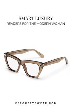 Looking for stylish reading glasses? See clearly in style with the Heather readers. These designer reading glasses are perfect for the modern woman who strives for a chic and elevated style. Reading glasses don't have to be boring. These trendy and cute reading glasses are going to be your new favorite accessory. Check out Féroce Eyewear for your new favorite brand of stylish reading glasses for all face shapes. Eyewear Sunglasses