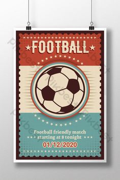 a poster with a soccer ball on it