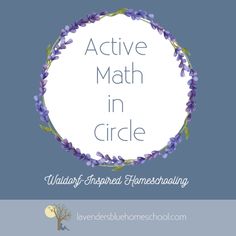 the words active math in circle with purple flowers around it and an image of a tree