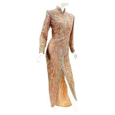 Vintage Bob Mackie Boutique Fully Embellished Pink Silver Dress Gown For Sale at 1stDibs Vintage Bob Mackie, Vintage Bob, Goldie Hawn, Bob Mackie, Dress Gown, Academy Awards, Silver Dress, Gowns Dresses, Long Dress