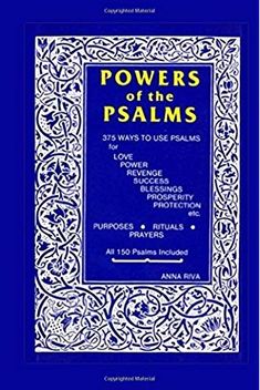 the book powers of the psalms by anana riva is on display