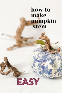 Diy With Paper, Elegant Fall Decor, Pumpkin Stems, Fall Paper Crafts, Fall Pumpkin Centerpieces, Paper Mache Pumpkins, Elegant Pumpkins, Pumpkin Diy, Fall Decor Diy Crafts