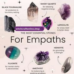 Stones For Empaths, Crystal Business, Gemstones Chart, Magic Spell Book, Onyx Crystal