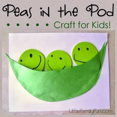 peas in the pod craft for kids