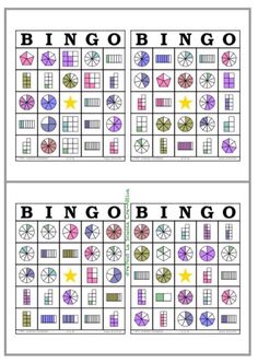 printable bingo game with different shapes and numbers