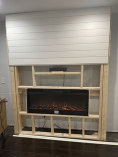 the fireplace is being built and ready to be installed